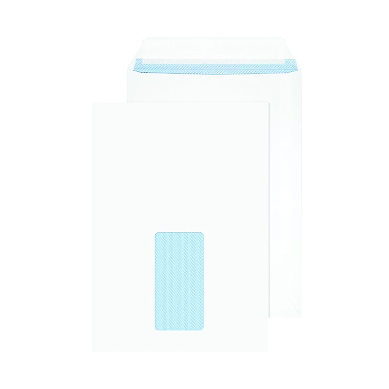Blake+PurelyEveryday+C5+100gsm+Peel+and+Seal+White+Window+Envelopes+%28Pack+of+100%29+23084%2F100PR