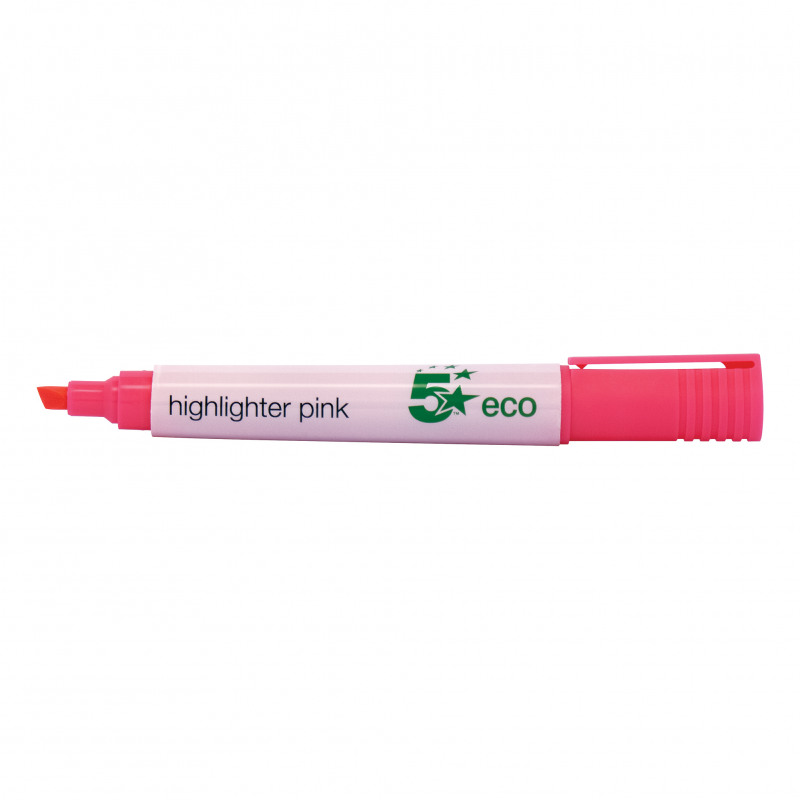 5+Star+Highlighter+Chisel+Tip+1-5mm+Line+Pink+%28Pack+of+10%29