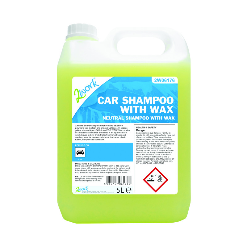 2Work+Car+Shampoo+with+Wax+5L+2W06176