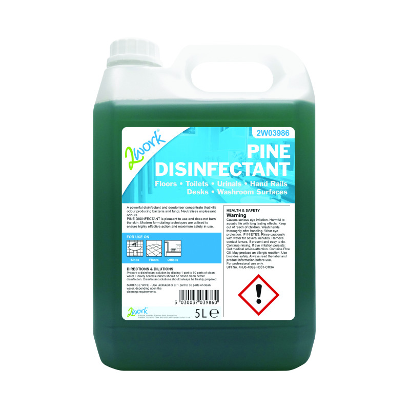 2Work+Disinfectant+and+Deodoriser+Fresh+Pine+5+Litre+2W03986