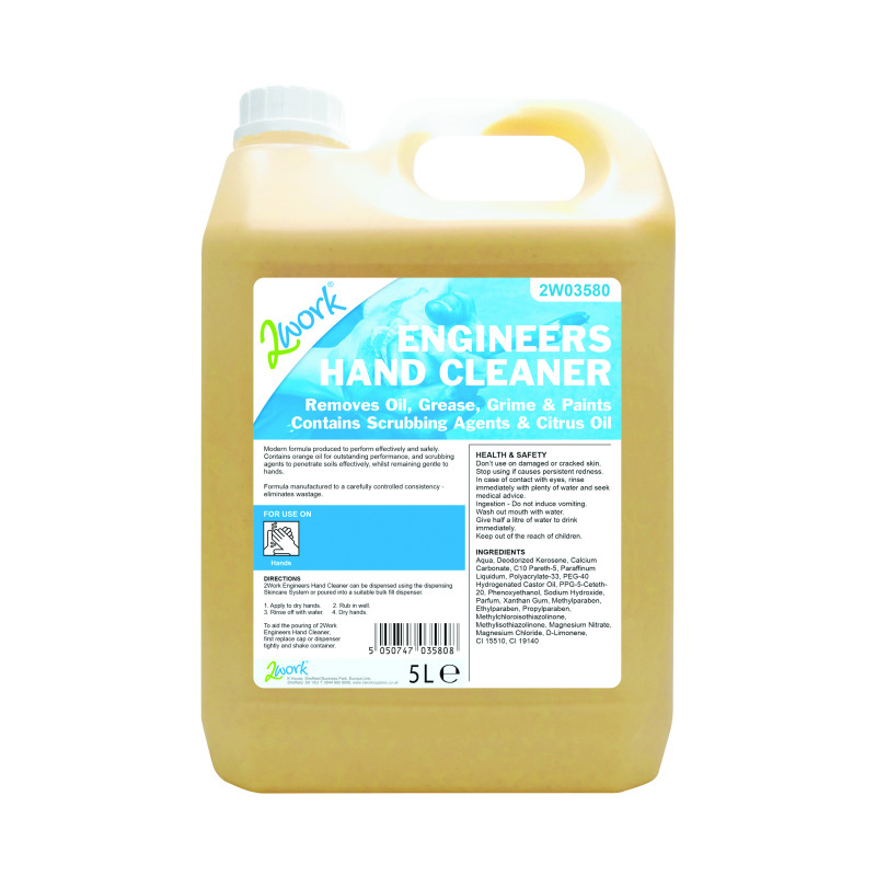 2Work+Engineers+Hand+Cleaner+Orange+Scent+5+Litre+Bulk+Bottle+2W03580