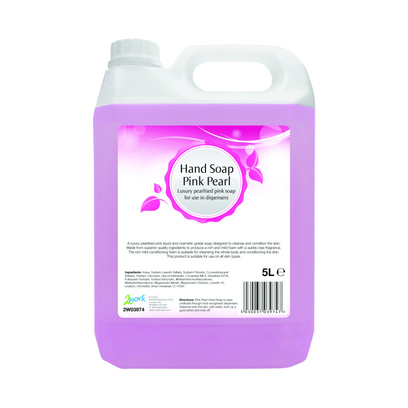 2Work+Hand+Soap+Pink+Pearl+5+Litre+Bulk+Bottle+2W03974