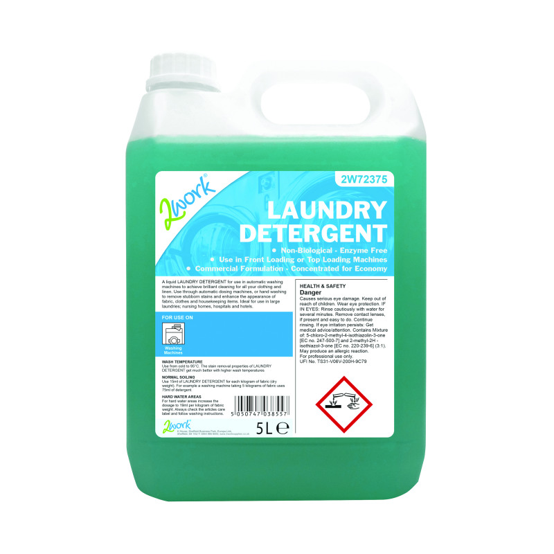 2Work+Laundry+Detergent+Non-Biological+Concentrate+For+Auto-dosing+Machines+5+Litre+2W72375