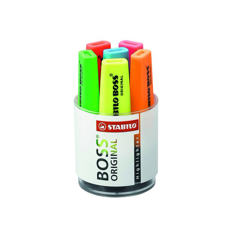 Stabilo+Boss+Original+Highlighter+Desk+Set+Assorted+%28Pack+of+6%29+7006