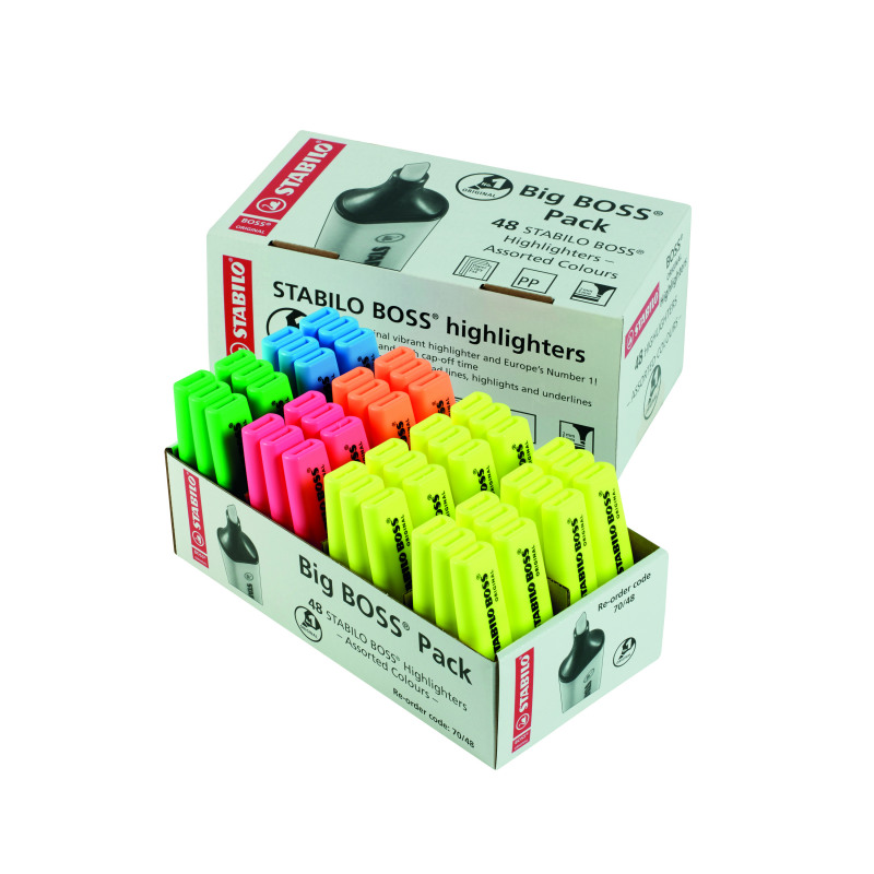 Stabilo+Boss+Original+Highlighter+Assorted+%28Pack+of+48%29+70%2F48-1