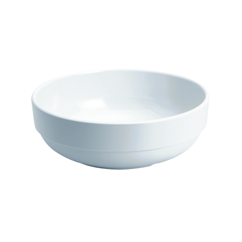 Glazed+Bowl+7.5+Inch+19cm+Melamine+White+%28Pack+of+6%29+GB-C108