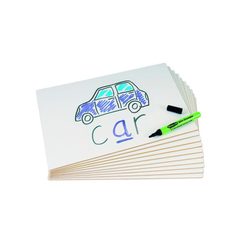 Show-me+MDF+Whiteboard+Plain+%2810+Pack%29+PFB10
