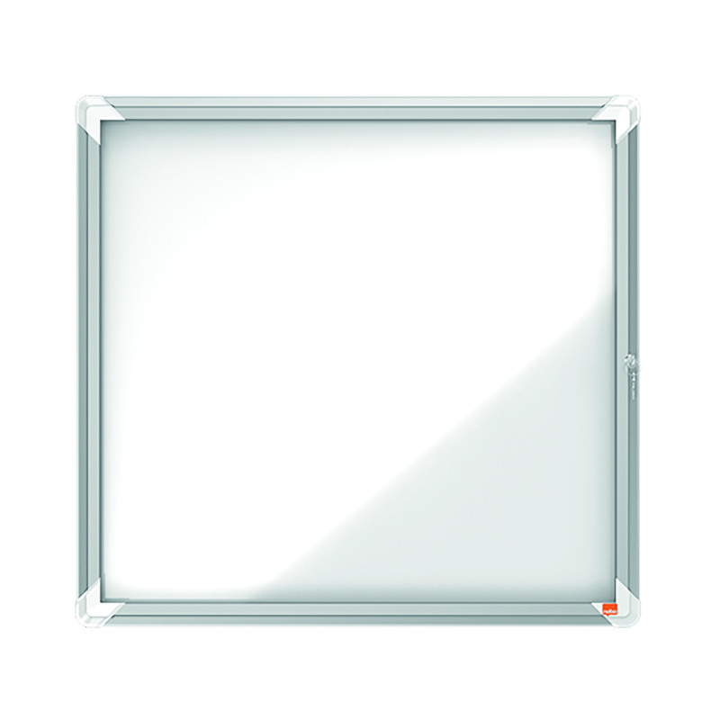 Nobo+Premium+Plus+Outdoor+Magnetic+Lockable+Notice+Board+708x667x43mm+6xA4+1902578