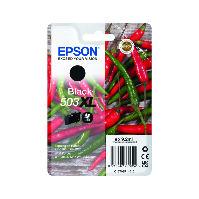 Epson+503XL+Chillies+Ink+Cartridge+High+Yield+Black+C13T09R14010