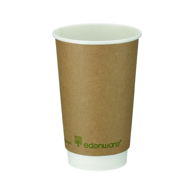 Go-Pak+Double+Wall+Coffee+Cup+PLA+Lined+16oz+Kraft+%28Pack+of+500%29+B04014