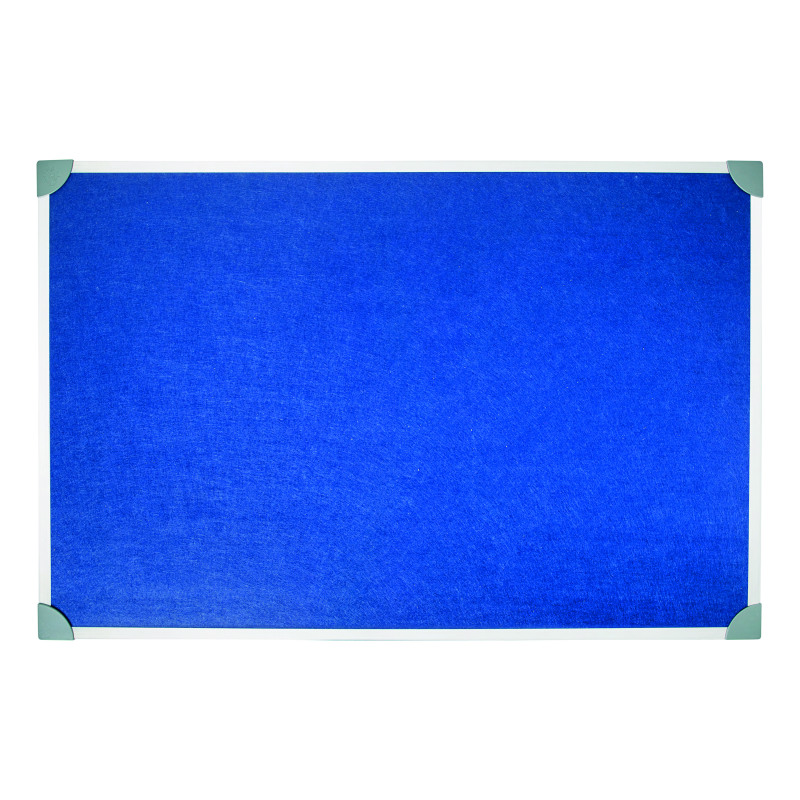 5+Star+Office+Felt+Noticeboard+with+Fixings+and+Aluminium+Trim+900x600mm+Blue