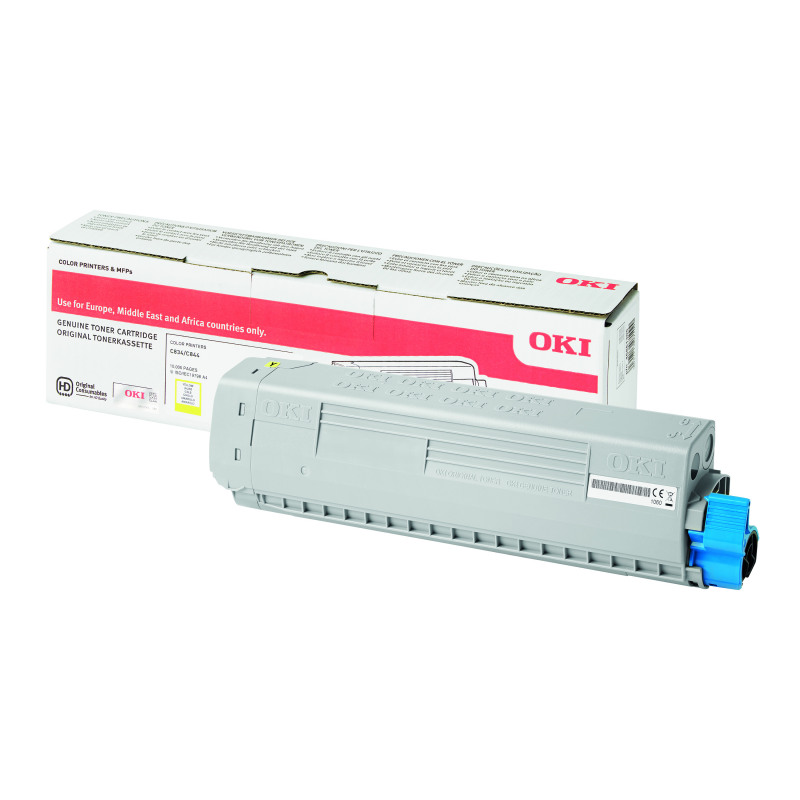 Oki+C834+10K+Toner+Cartridge+High+Yield+Yellow+46861305