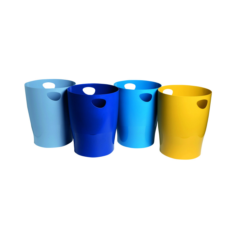 Exacompta+Ecobin+Waste+Paper+Bin+Recycled+15+Litres+Assorted+Colours+%28Pack+of+8%29+45302D