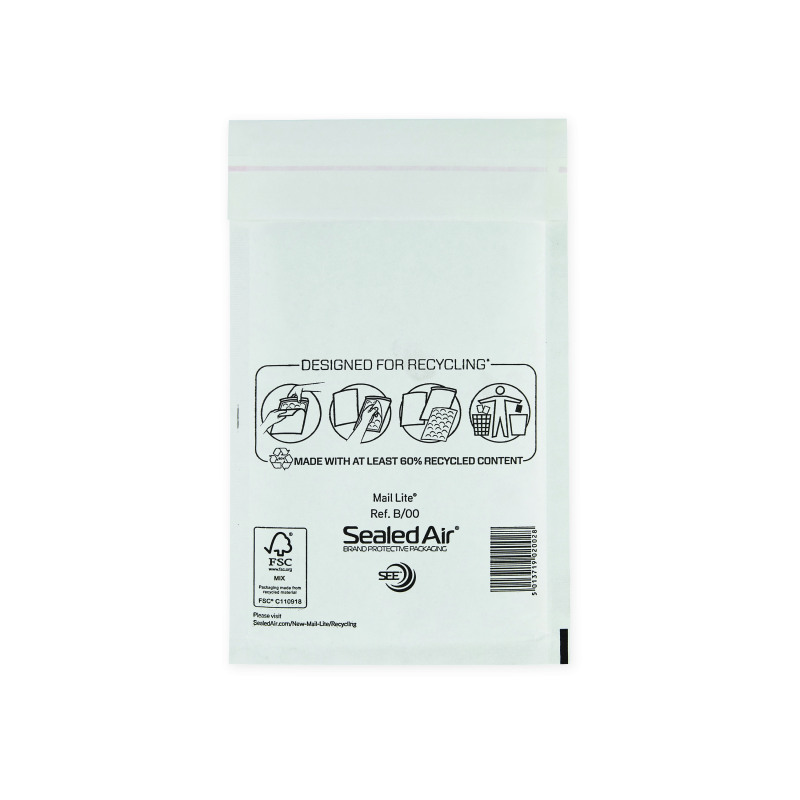 Sealed+Air+Bubble+Postal+Bag+White+B00-120x210+%28Pack+of+100%29+101097839