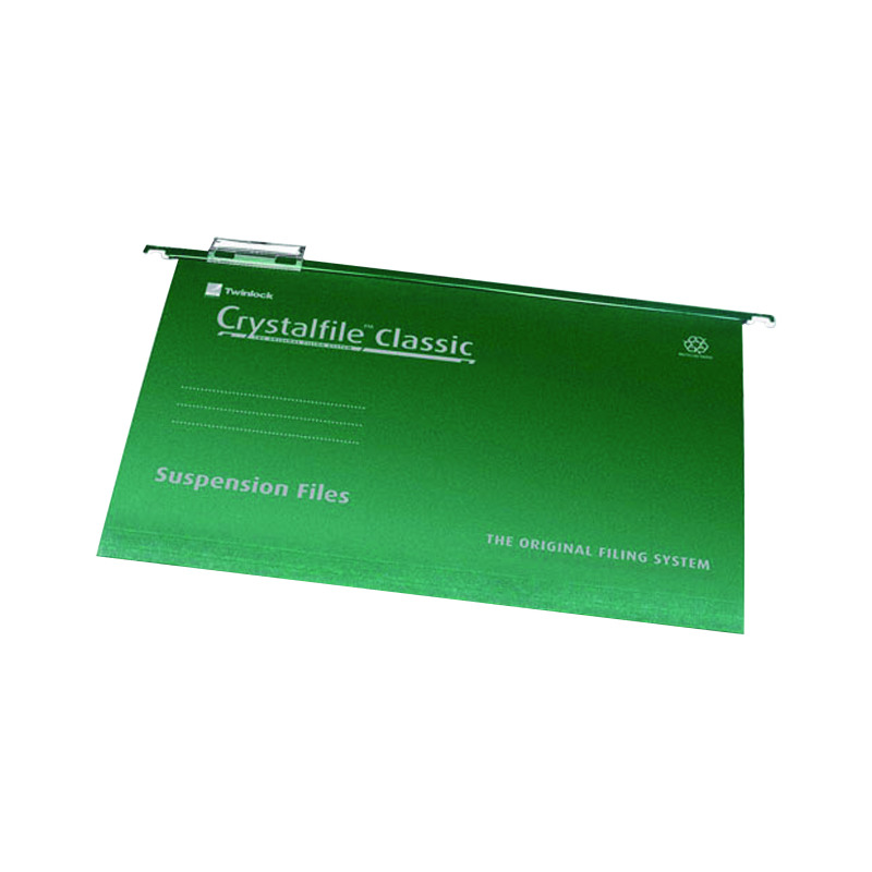 Rexel+Crystalfile+Classic+Suspension+File+A4+Green+%28Pack+of+50%29+78045