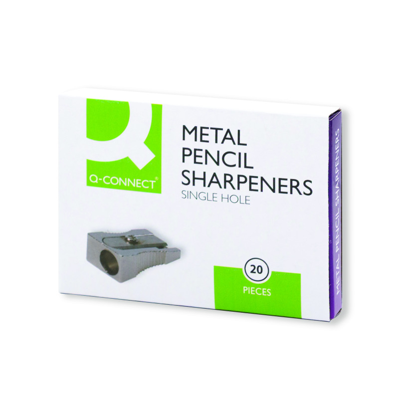 Q-Connect+Metal+Pencil+Sharpener+%28Pack+of+20%29+KF02218