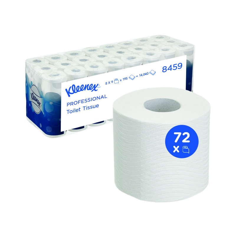Kleenex+3-Ply+Toilet+Rolls+Toilet+Tissue+Sheets+White+%28Pack+of+72%29+8459