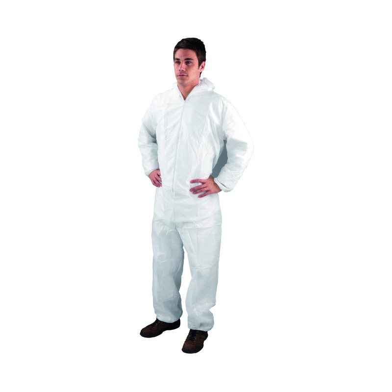Large+White+Non-Woven+Coverall+DC03