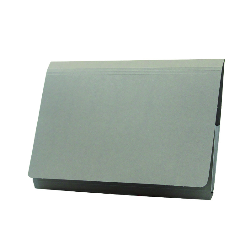 Exacompta+Guildhall+Full+Flap+Pocket+Wallet+Foolscap+Grey+%28Pack+of+50%29+PW2-GREY
