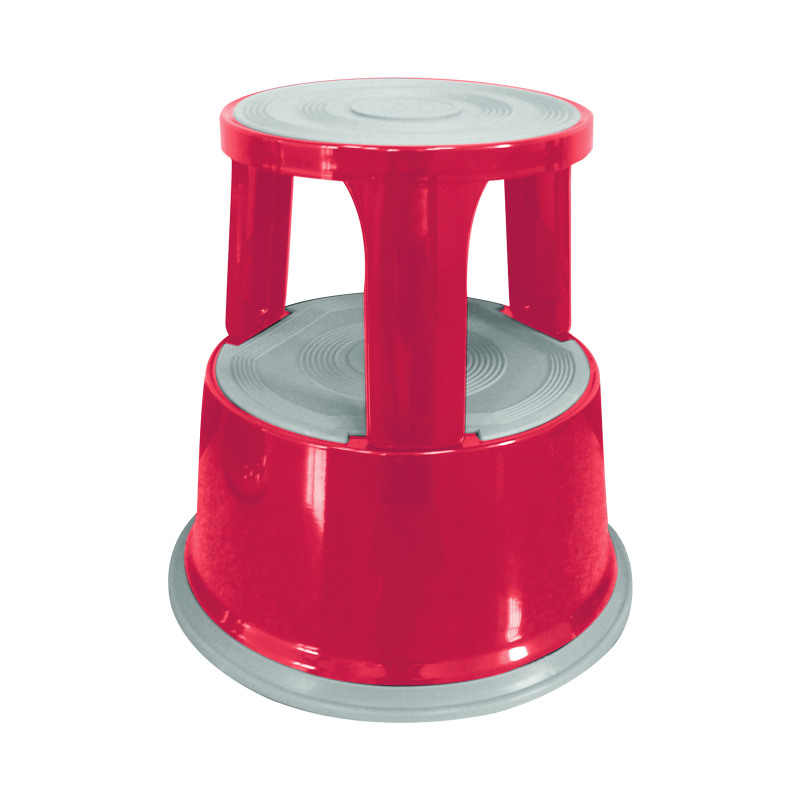 Q-Connect+Red+Metal+Step+Stool+KF04843