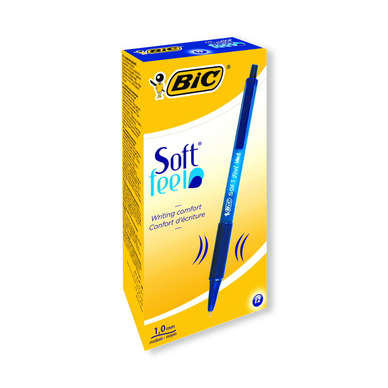 Bic+SoftFeel+Clic+Retractable+Ballpoint+Pen+Blue+%28Pack+of+12%29+837398