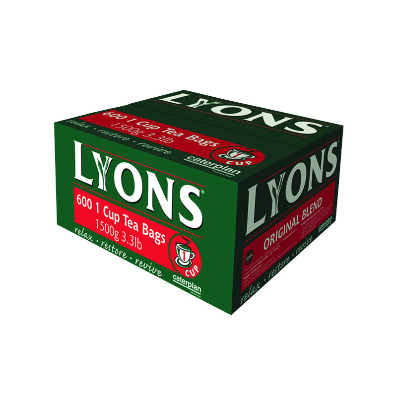 Lyons+Green+Original++Blend+1+Cup+Flat+Tea+Bags+%28Pack+of+600%29+LB0001