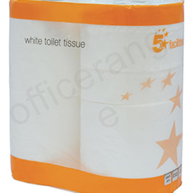 5+Star+Toilet+Tissue+White+200mm+Sheet+Per+Roll+%28Pack+of+36%29