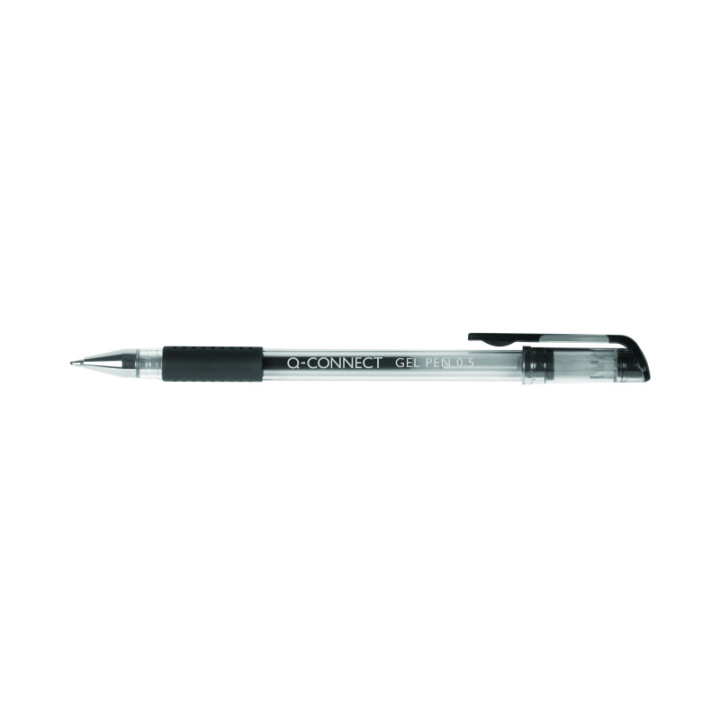 Q-Connect+Gel+Rollerball+Pen+Medium+Black+%28Pack+of+10%29+KF21716