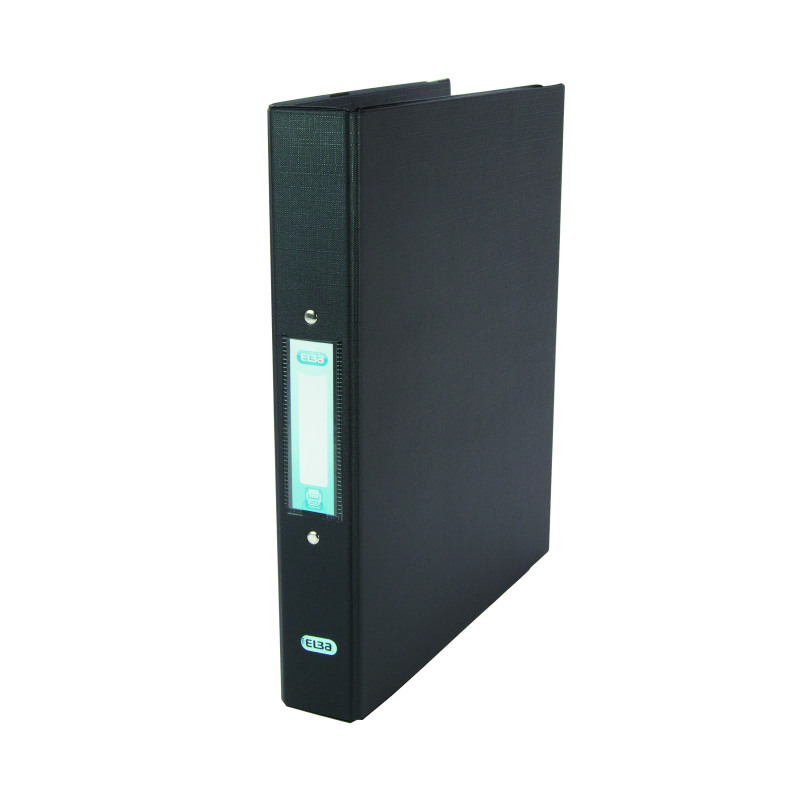 Elba+25mm+2+O-Ring+Binder+A4+Black+%2810+Pack%29+400001512