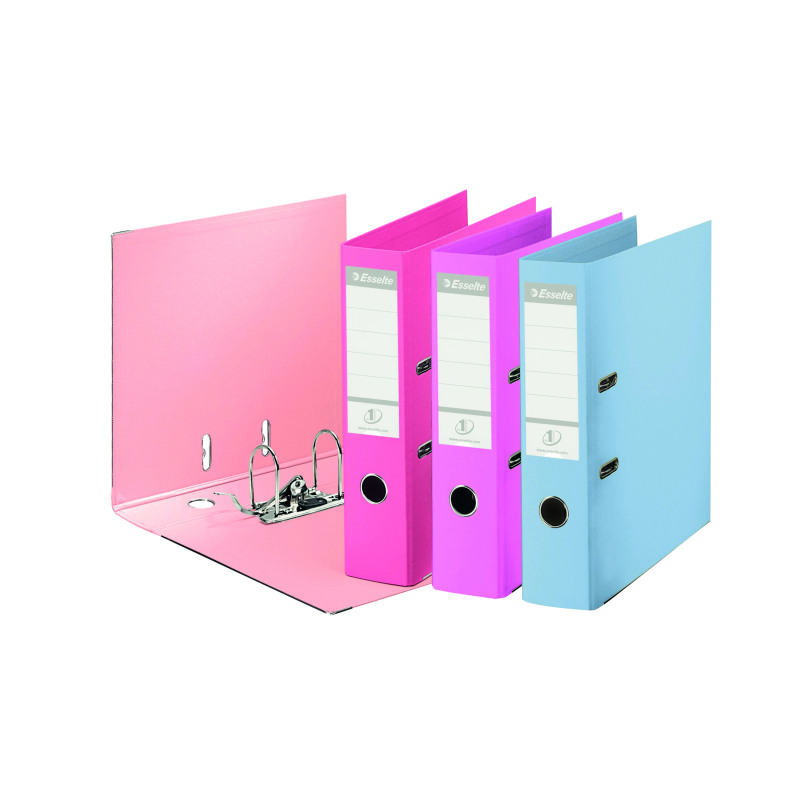 Esselte+75mm+Lever+Arch+File+Polypropylene+A4+Assorted+%28Pack+of+10%29+231040