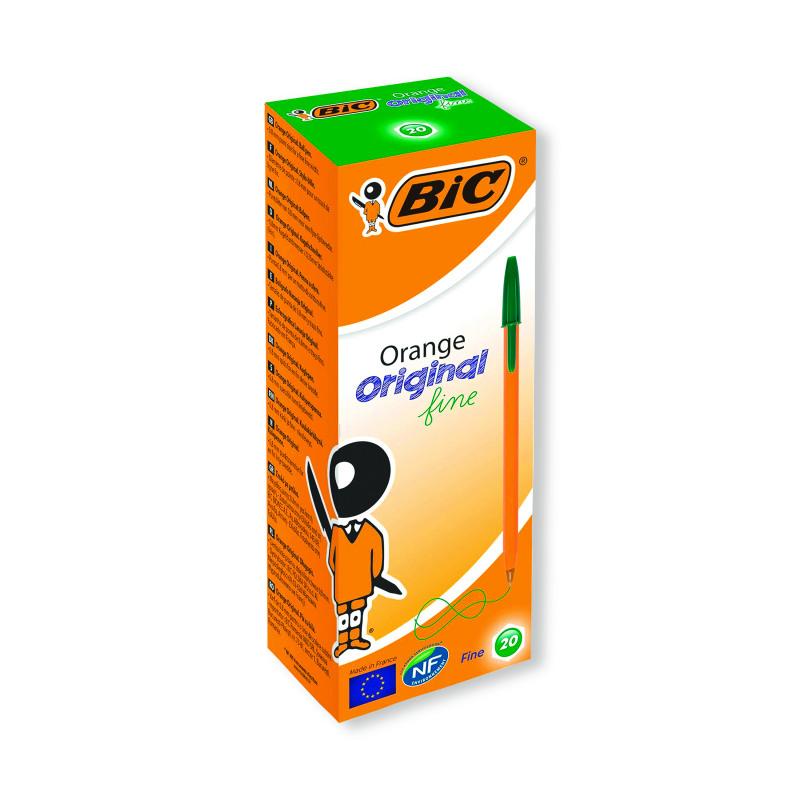 Bic+Orange+Fine+Ballpoint+Pen+Green+%28Pack+of+20%29+1199110113