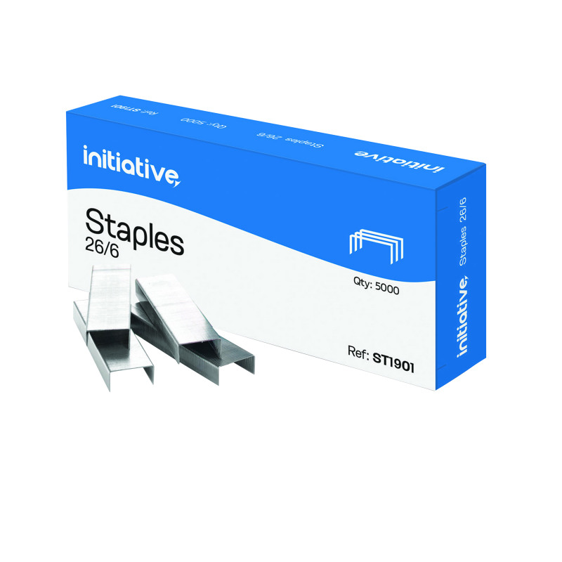 Initiative+Staples+26%2F6mm+210+Staples+Per+Strip+%285000+Pack%29