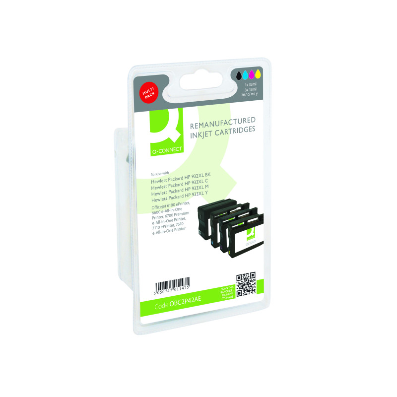 Q-Connect+Compatible+Inkjet+Cartridge+CMYK+For+HP+C2P42AE+C2P42AE-COMP