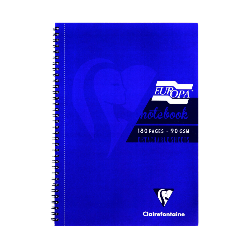 Clairefontaine+Europa+Notebook+180+Pages+A5+Purple+%28Pack+of+5%29+5813Z