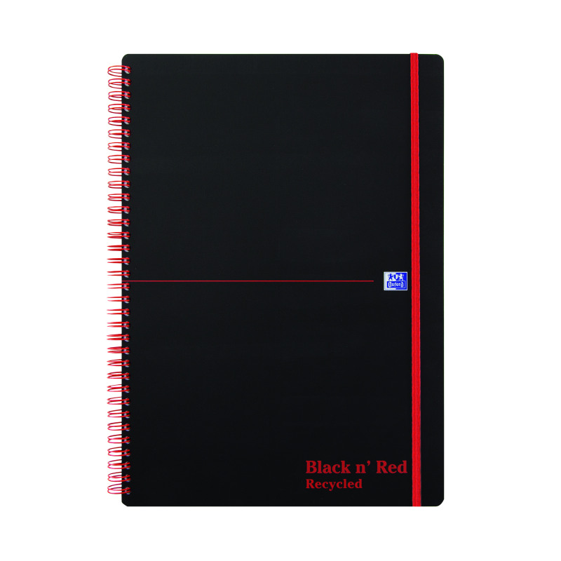 Black+n%26apos%3B+Red+Wirebound+Recycled+Polypropylene+Notebook+140+Pages+A4+%28Pack+of+5%29+100080167