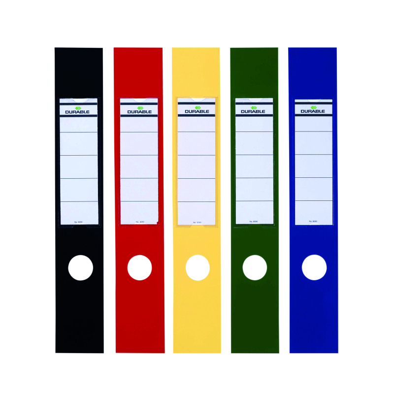 Durable+ORDOFIX+Self+Adhesive+Spine+Label+60x390mm+Assorted+%28Pack+of+10%29+8090%2F00