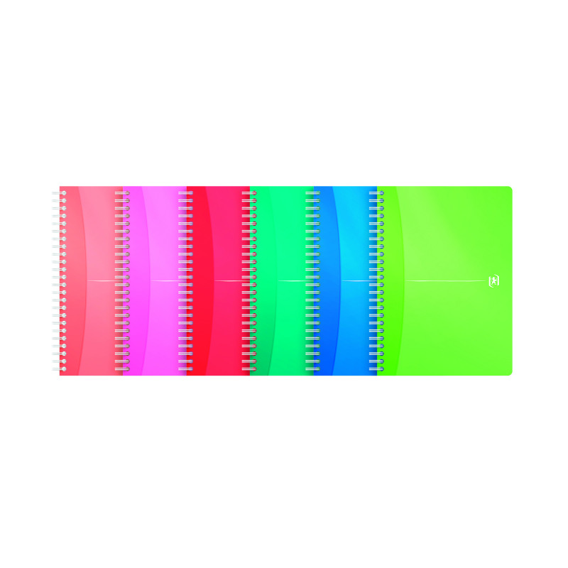 Oxford+Office+Wirebound+Notebook+Transparent+Assorted+A5+%28Pack+of+5%29+100104780