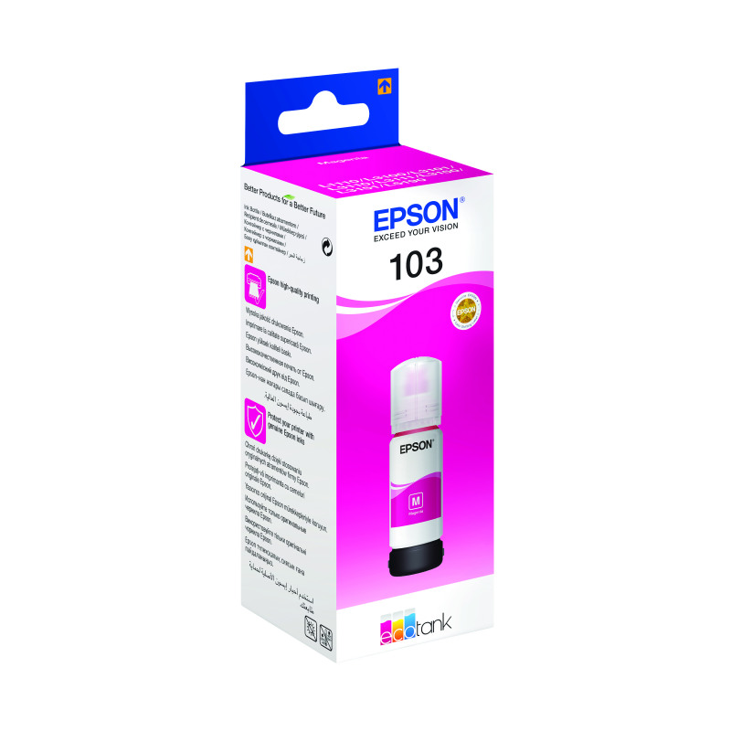 Epson+103+EcoTank+Ink+Bottle+Magenta+C13T00S34A10