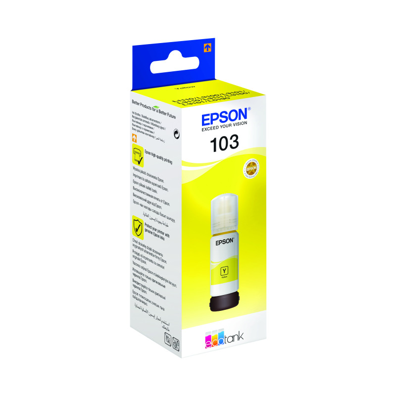 Epson+103+EcoTank+Ink+Bottle+Yellow+C13T00S44A10
