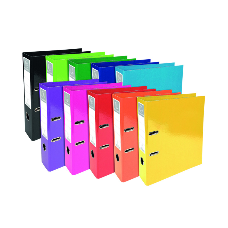 Exacompta+Iderama+70mm+Lever+Arch+File+A4+Assorted+%28Pack+of+10%29+53629E