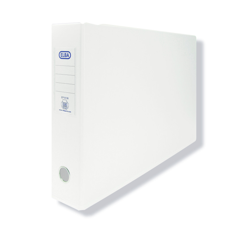 Elba+75mm+Lever+Arch+File+Oblong+PVC+A3+White+%282+Pack%29+100082445