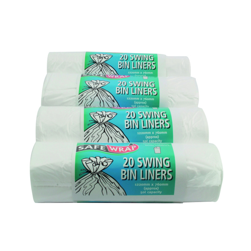 Safewrap+Standard+Swing+Bin+Liner+White+%2880+Pack%29+0441