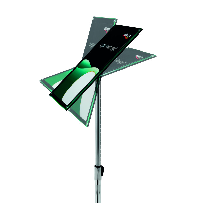 Deflecto+Bevelled+Floor+Sign+Holder+A4+DE790845