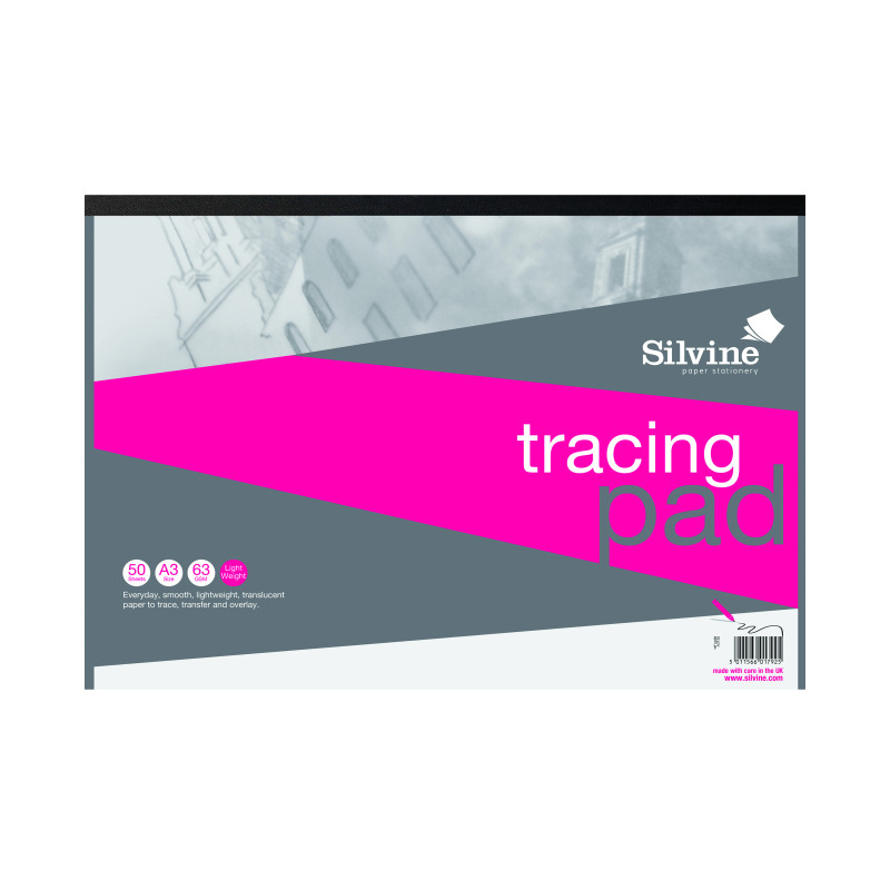 Silvine+Everyday+Tracing+Pad+50+Sheets+A3+A3T50