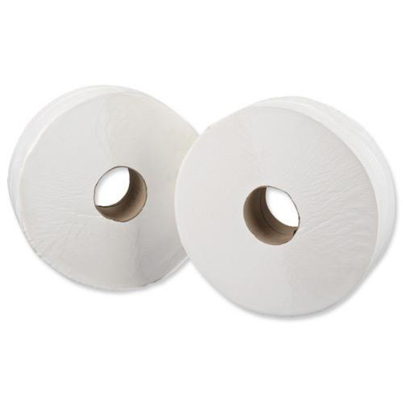 5+Star+Jumbo+Toilet+Roll+2-Ply+250x92x400m+White+%28Pack+of+6%29+930114