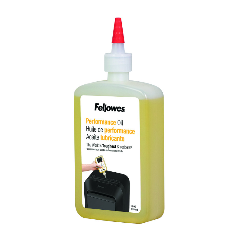 Fellowes+Powershred+Shredder+Oil+Light+Amber+335ml+Bottle+3608601