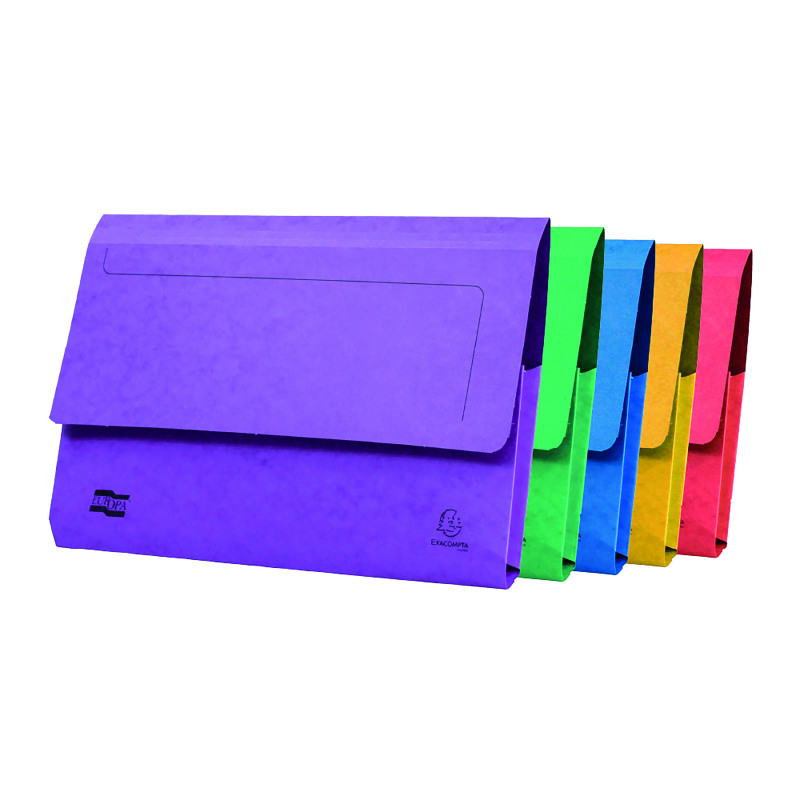 Exacompta+Europa+Pocket+Wallet+Foolscap+Assorted+A+%28Pack+of+25%29+4790