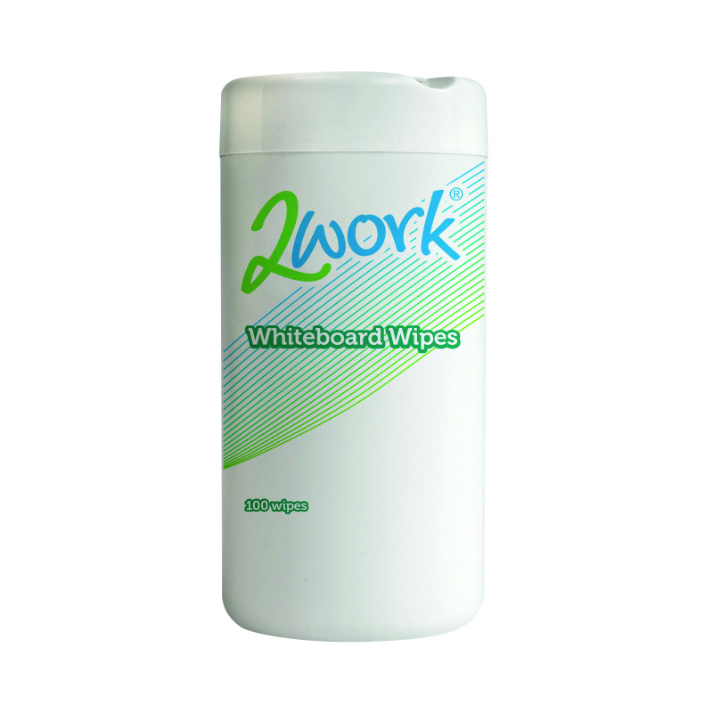 2Work+Whiteboard+Cleaning+Wipes+%28Pack+of+100%29+DB50372