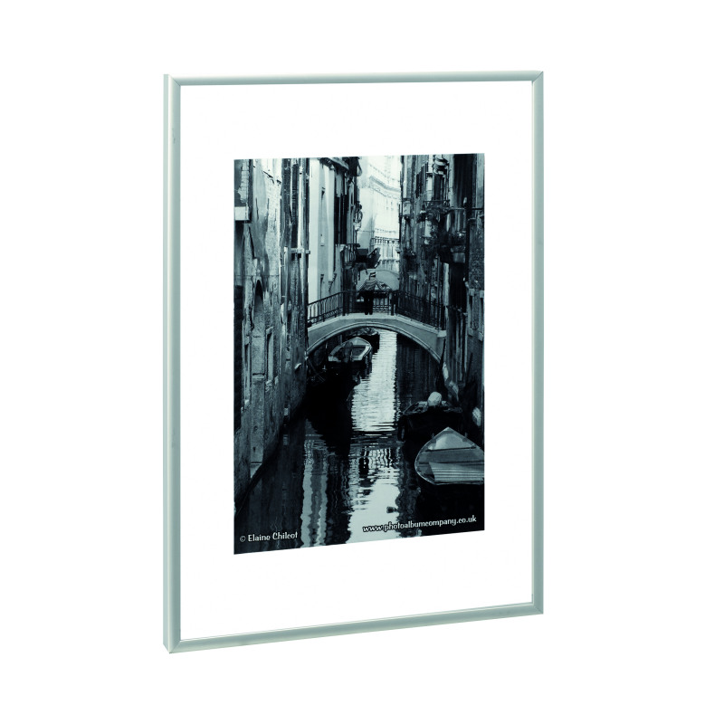 Hampton+Frames+Certificate+Frame+Brushed+Aluminium+A4+PAAFA4B