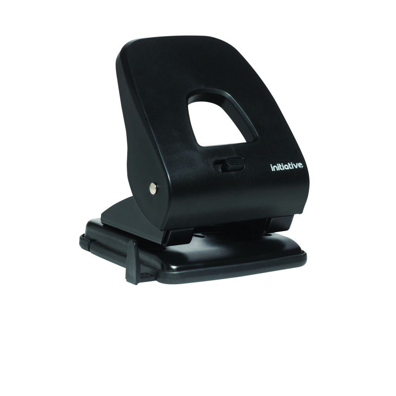 Initiative+2+Hole+Punch+Heavy+Duty+Black+40+Sheet+Capacity+ABS+Handle